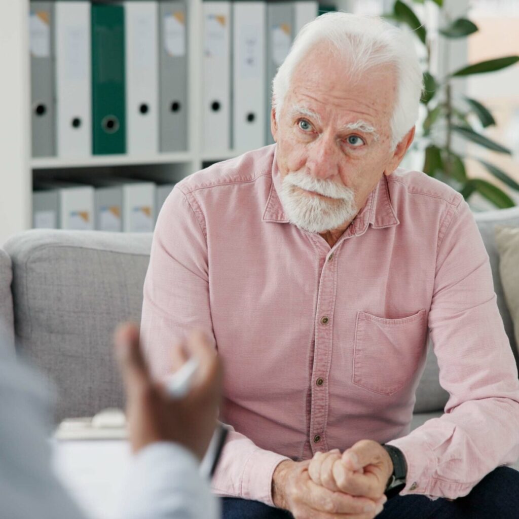 Psychologist Therapy Or Old Man Consulting In Coun QZLU94X Scaled 1 1024x1024